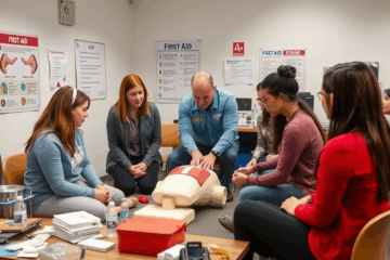 Curso de Primeiros Socorros ensinando habilidades para salvar vidas em emergências.