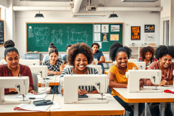 Curso de Costura Industrial para desenvolvimento profissional e estabilidade financeira.