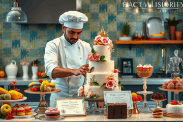 Imagem de sobremesas sofisticadas de confeitaria artística
