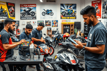 Imagem ilustrando curso avançado de mecânica de motos