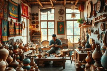 Imagem destacando peças de artesanato criadas no curso Avançado do ArtesanArte