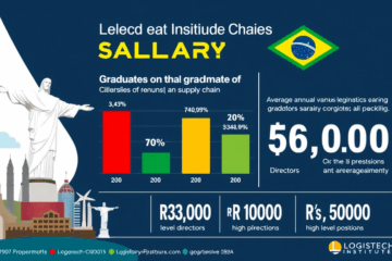 Imagem ilustrativa mostrando um gráfico de salários associados ao curso de Logística e Supply Chain