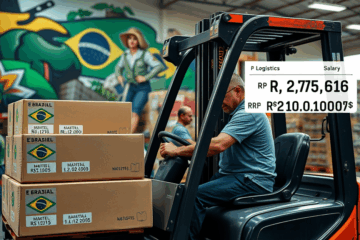 Homem operando uma empilhadeira em um armazém, representando oportunidades de emprego após o curso de Operador de Empilhadeira.